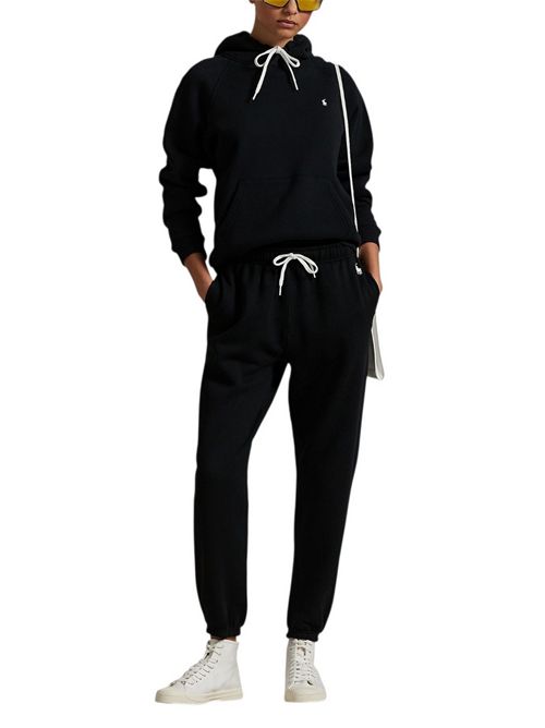felpa donna nero con cappuccio Ralph Lauren | 211943008003